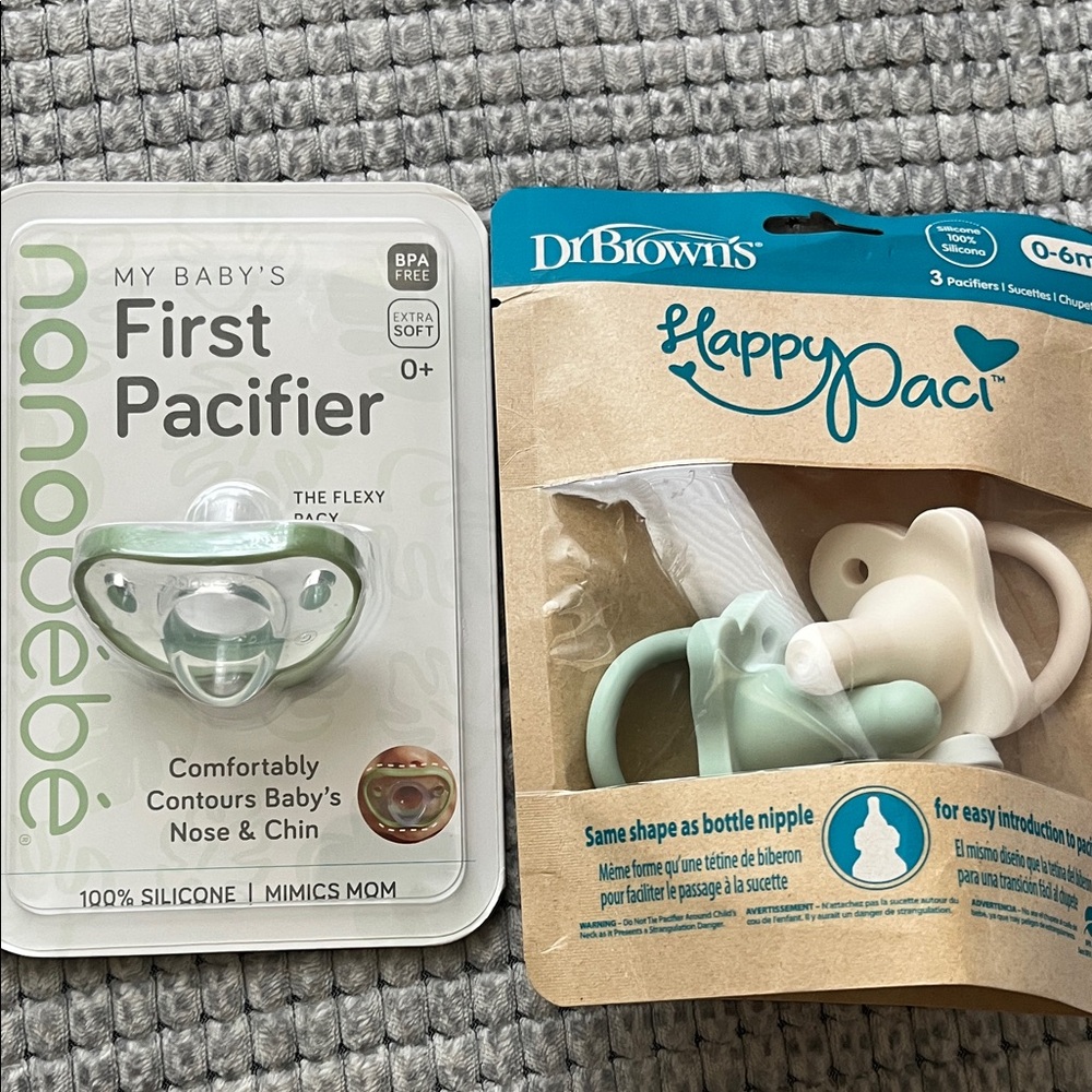 Nanobébé and Dr. Brown's Baby Pacifiers